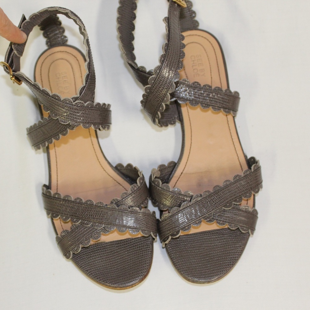 See By Chloe Scalloped Strappy Sandals